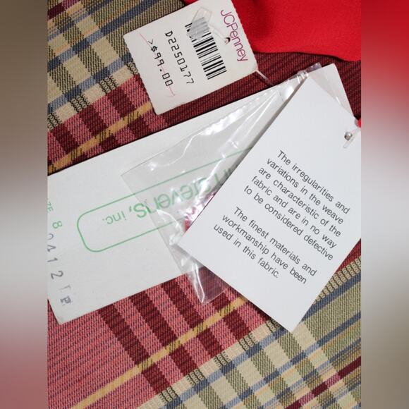 NWT Vintage Karin Stevens Red Beaded Dress | Women’s 6 | RARE Deadstock 1980s - Picture 7 of 7